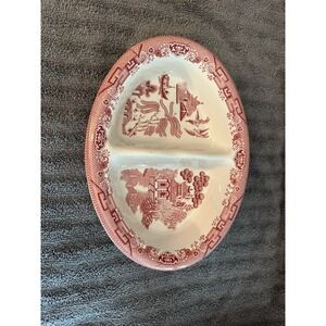 Churchill Red Willow Divided Serving Dish England‎ 9-7/8" Excellent Condition